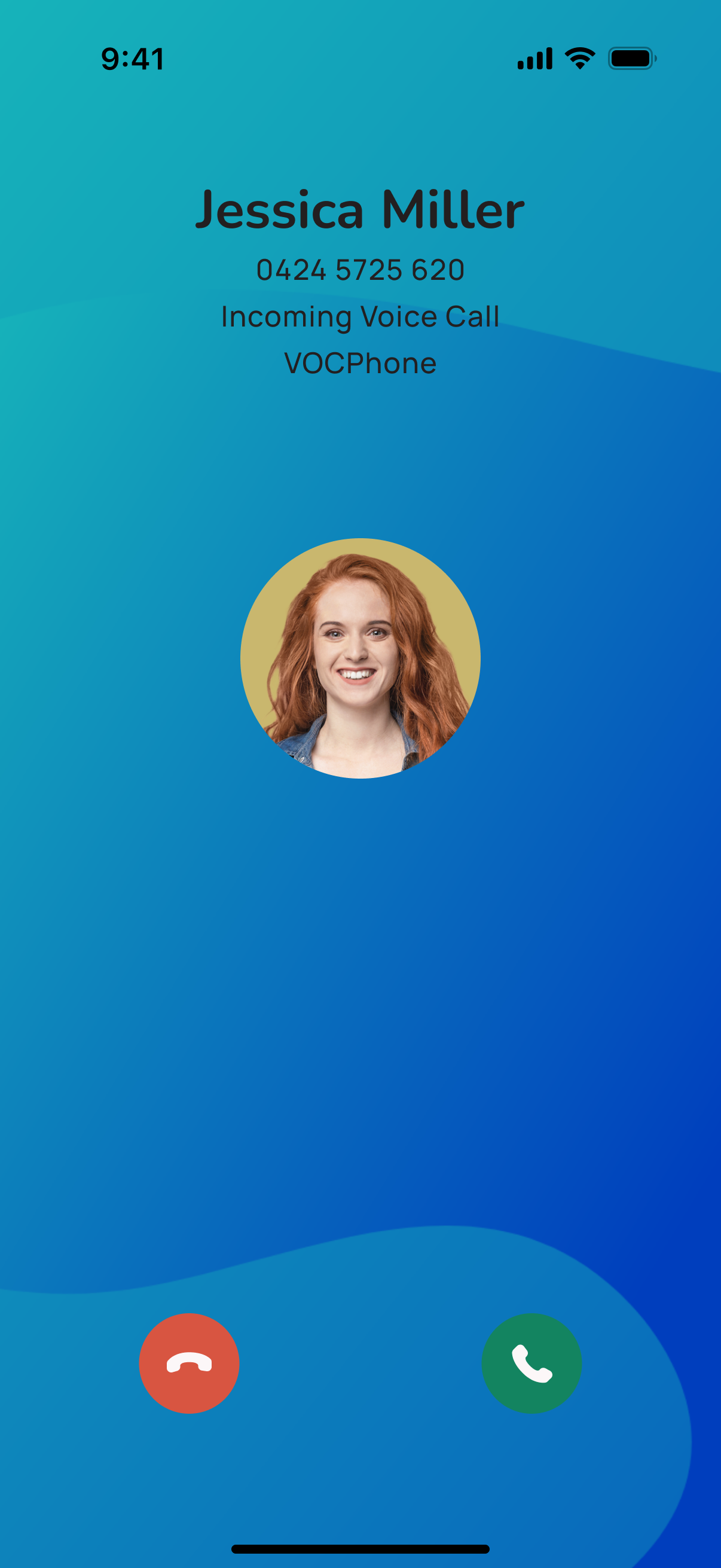 Uniden Voice Over Cloud mobile app - Incoming call notification